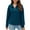 Navy, variant on Sweatshirts without Hood,Women V Neck Long Sleeve 1/4 Zipper Turndown Collar Pullover Tshirt Fall Winter Casual Loose Blouses Elegant Fashion Tops Preppy Clothes Cute Teen Girls Outfits S-XXL