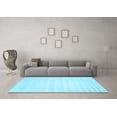thumbnail image 3 of Ahgly Company Indoor Rectangle Abstract Light Blue Contemporary Area Rugs, 4' x 6', 3 of 4