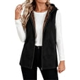 thumbnail image 2 of Stamzod Womens Vest Casual Hooded Sleeveless Fleece Lined Outerwear Vests Winter Coat with Pockets, 2 of 9