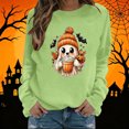 thumbnail image 2 of Aboser Womens Halloween Graphic Pullover Sweatshirt Cute Pumpkin Shirts Chic Clothes Soft Long Sleeve Crewneck Sweatshirts, 2 of 6