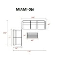 thumbnail image 3 of TK Classics Miami 6 Piece Outdoor Wicker Patio Furniture Set 06i, 3 of 5