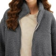 thumbnail image 6 of Women's Fleece Zip Up 2-in-1 Baby Wearing Jacket, Maternity Winter Coat with Kangaroo Pocket, Thick Warm Baby Wearing Clothes for Mothers, Postpartum Winter Jacket, 6 of 9
