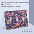 thumbnail image 3 of Yayeee Toggle Light Switch Wall Plate 2-Gang 4.56"x4.48" Decorative Outlet Cover, Soft Pinks Flowers, 3 of 7