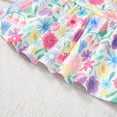 thumbnail image 3 of Conjunto de top con volantes florales y jeans de mezclilla rasgados para niña pequeña CARETOO, 3 of 4