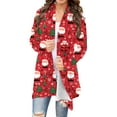 thumbnail image 2 of Heisall Womens Cardigan Tops Long Sleeve Christmas Print Comfortable Fall Winter Fashion, 2 of 7