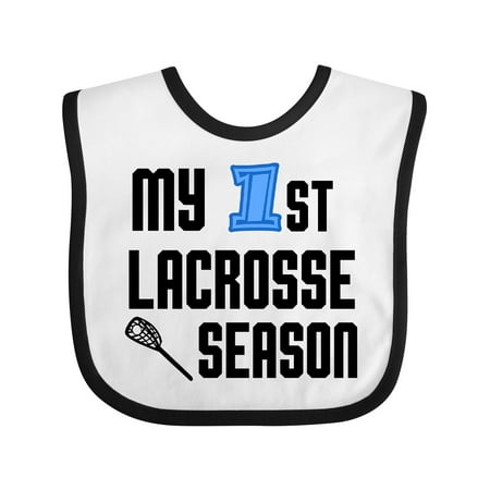 

Inktastic My 1st Lacrosse Season Gift Baby Boy Bib