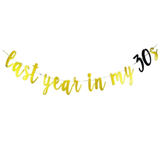 Last Year In My 30S Banner -39th Birthday Decorations 39 Birthday Party sign