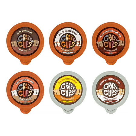 Crazy Cups Decaf Lovers' Flavored Coffee Single Serve Cups For K cups Brewer Variety Pack, 24 (Best Flavored Decaf K Cups)