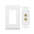 thumbnail image 3 of 2 Posts Speaker Wall Plate Home Theater Wall Plate Audio Panel for 1 Speakers, 3 of 7