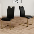 thumbnail image 3 of 6Pcs 4Pcs 2Pcs/Set Modern Dining Chairs with Faux Leather Padded Seat Dining Living Room Chairs Upholstered Chair with gold Metal Legs Design for Kitchen, Living, Bedroom, Dining Room Side Chairs, 3 of 18