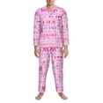 thumbnail image 3 of Naloa Best Mom ever Men’s Pajamas Set - Long Sleeve Button Down Sleep Shirt and Pajama Bottoms Sleepwear Set-Large, 3 of 7