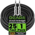 thumbnail image 1 of GEARit Cable de altavoz profesional (25 pies) 12 AWG cobre puro 1/4 pulgadas a 1/4 pulgadas TS recto macho a macho para amplificador, gabinete de altavoz, PA y audio DJ, 1 of 7