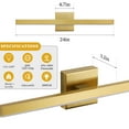 thumbnail image 3 of Minimalist Linear LED Modern Lighting Fixtures 24'' Bathroom Gold Vanity Light Dimmable Over Mirror Wall Sconce for Bathroom, 3 of 11