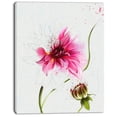 thumbnail image 2 of Fleur Rose avec Tige et Bourgeon - Impression sur Toile Florale, 2 of 3