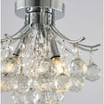 thumbnail image 2 of Bethel International Semi Flush Mount Chrome Metal & Crystal, 2 of 5