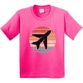 thumbnail image 3 of Inktastic Airplane Pilot Vintage Sunset Youth T-Shirt, 3 of 5