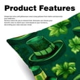 thumbnail image 2 of Saint Patrick's Day Velvet Bed Pillow Throw Covers Pillow Inserts Throw Pillows with Unique Patterns - Set of 2, Sizes 16x16, 18x18, 20x20 Inches for Various Occasions, 2 of 6
