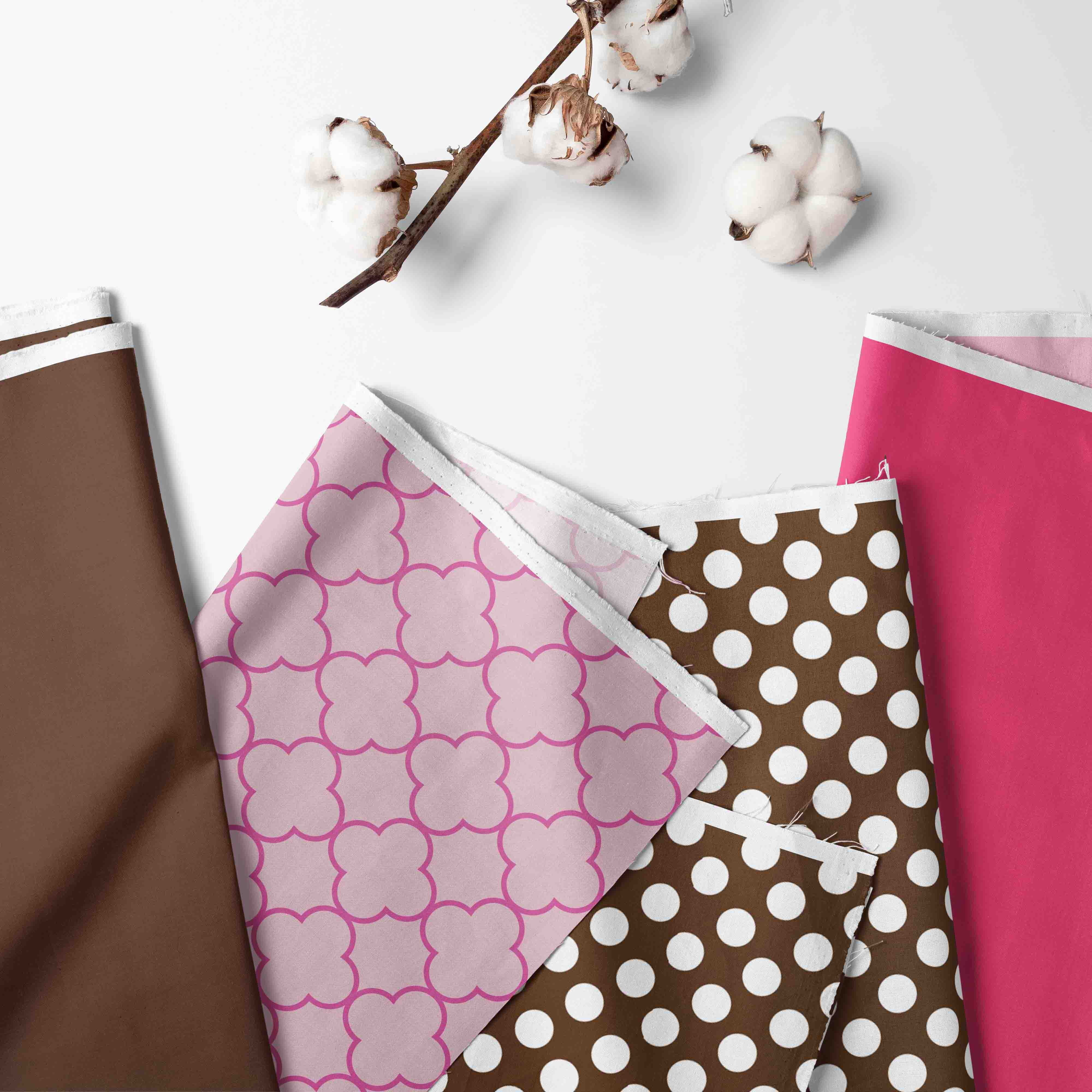 Bacati - Butterflies 4-Piece Crib Bedding Set with Diaper Stacker - Pink/Chocolate Girls