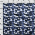 thumbnail image 3 of oneOone Rayon Medium Blue Fabric Camouflage Sewing Material Print Fabric By The Yard 56 Inch Wide, 3 of 4