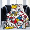 thumbnail image 6 of Hello Kitty Blanket, Super Soft Throw Blanket, Cozy Flannel Blankets For Boys Girls, Warm Blankets For Couch Sofa Bed, 40"X30", 6 of 9