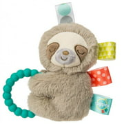 Mary Meyer Taggies Molasses Sloth 5" Soft Baby Rattle with Teething Ring