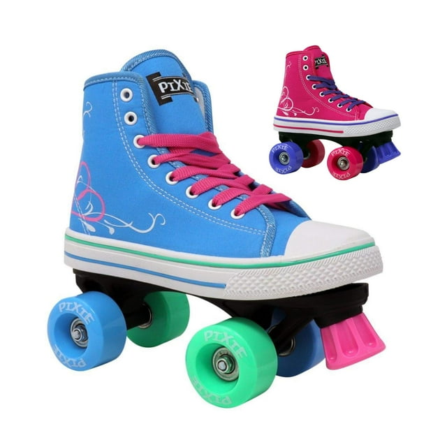Lenexa Pixie Patines Cuádruples para Niña con Estilo de Zapato Alto para Patinaje en Interiores y Exteriores