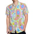 thumbnail image 4 of High Quality Hawaiian Shirts for Men Short Sleeve Aloha Beach Shirt Floral Summer Casual Button Down Shirts Blouses W94T2B, 4 of 7