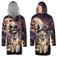 thumbnail image 3 of Spooky Halloween Night Witch Golden Retriever Glowing Pumpkins All Over Print 3D Hooded Duffle Toggle Coat Goldens Dog Lover Gifts Idea - 12015, 3 of 6