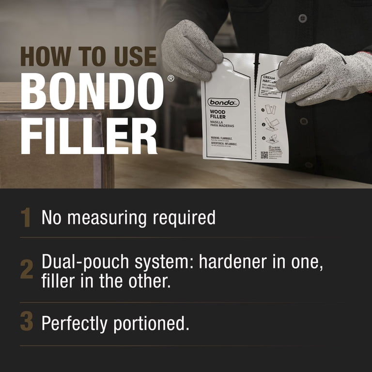 Bondo Wood Filler Ready Mix Pouches, 2 oz 2-Pack photo 8