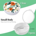 thumbnail image 2 of TIHYWR Retainer Case, Denture & Orthodontic Aligner Case With Mirror & Ventilation, Orange Flower, 2 of 7