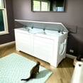thumbnail image 2 of Demi Bonn 39" Large Hidden Cat Litter Box Furniture for Indoor Cats, Top Open Cat Washroom Enclosure Houses, White, 2 of 8