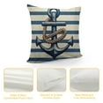 thumbnail image 4 of COMIO  Decorative Pillow Cover,Retro Nautical Anchor Throw Lumbar Waist Pillow Case Cushion Cover Home Office Decorative Oblong, 4 of 5