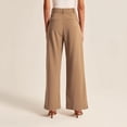 thumbnail image 6 of Women's Wide Leg Pants Elegant Drapey Office Work Business Commuting Solid Color High-Waisted Pant Comfy Loose Loung Pants, 6 of 6