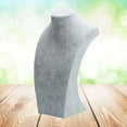 thumbnail image 2 of EeaseCA Necklace Displays Organizer Neck Chain Jewelry Bust Stands Portrait Neck Pendant Model Display Prop (Grey), 2 of 7