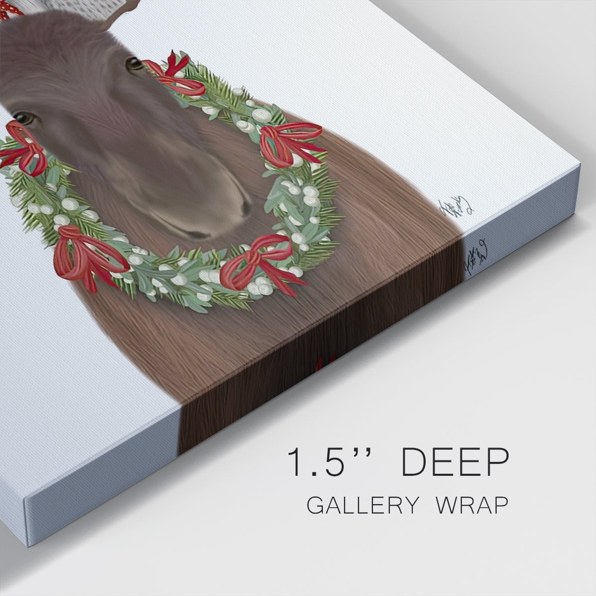 Christmas Moose and Christmas Owls Forward- Gallery Wrapped Canvas