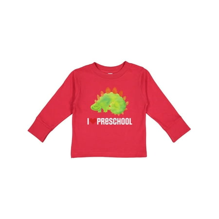 

Inktastic Preschool Dinosaur Back to School Gift Toddler Boy or Toddler Girl Long Sleeve T-Shirt