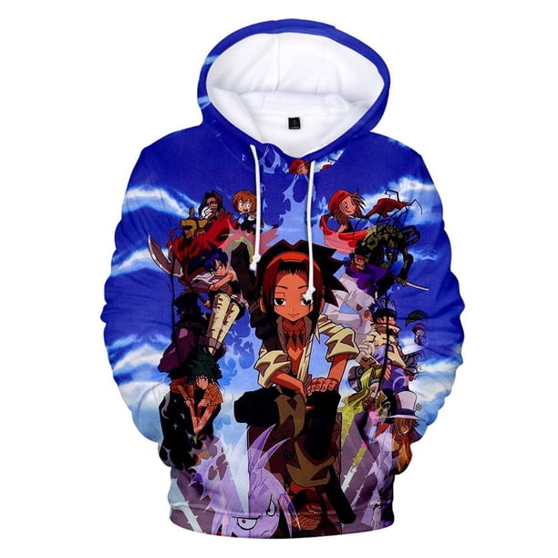 Sudaderas con capucha de Shaman King, chaqueta informal para niños y adultos, tallas para niños, jersey de Cosplay, ropa de calle, Jersey UnisexRosa CMETRO Deng Xun unisex