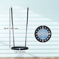 thumbnail image 2 of Qaba Saucer Tree Swing - 24" Blue Outdoor Swing for Backyard Play - Adjustable Ropes, Safe & Stable Design - Kids' Play Equipment, 2 of 7