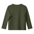 thumbnail image 4 of Girls Fashion Tops Army Green Long Sleeve Shirt Boys Girls Crew Neck Casual Basic Tees Fall Tops 3-4 Years Boy Clothes, 4 of 5