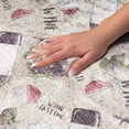 thumbnail image 3 of Addison Rugs Dream Shag Premium Machine Washable Transitional Grapes / Wine Ivory Rectangle Rug, 3' x 5', 3 of 8