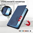 thumbnail image 5 of For Google Pixel 10 Pro XL / Pixel 9 Pro XL 6.8" 【RFID Blocking 】Protective Purse Case Double Butterfly Strong Magnetic Attachment/Closure, Card Slots/Pocket, PU Leather Flip Wallet Case,Dark Blue, 5 of 7
