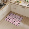 thumbnail image 2 of ODIKA 3'x5' Washable Area Rug Non-Slip, Flatweave, Easy Care Themed Scattered Ribbon Motifs Shaped Polka Dot Motif Pink Flowing Dynamic for Hallway, Laundry Room, 2 of 7