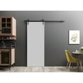 thumbnail image 3 of Sturdy Barn Door 28 x 80 inches | Planum 0010 Matte Grey | 6.6FT Rail Hangers Heavy Hardware Set | Solid Panel Interior Doors, 3 of 6