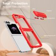thumbnail image 4 of for Samsung Galaxy Z Flip 5 Case, Stylish Slim Crystal Clear PC Back + TPU Silicone Case Anti-fingerprint Shockproof Phone Cases for Samsung Galaxy Z Flip 5 5G, Red, 4 of 5
