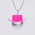 thumbnail image 1 of Accesorio de coche de bola de discoteca rosa, adorno de espejo de discoteca, accesorio de sombrero de vaquero de discoteca, bola de coche, encanto de discoteca, discoteca para coche, accesor, 1 of 5