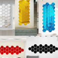 thumbnail image 3 of 3D espejo hexagonal extraíble etiqueta de la pared calcomanía decoración del hogar arte bricolaje - negro - 200x170x100mm 12 Piezas tholdsy JJ13756-12B, 3 of 3