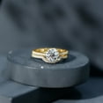 thumbnail image 5 of Rosec Jewels Certified Lab Grown Diamond Wedding Engagement Ring Set - 2 Carat Engagement Ring with Wedding Band - EF-VS Quality, 10K Yellow Gold, US 12.00, 5 of 9
