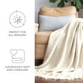 thumbnail image 7 of Noble Linens Slub-Yarn Throw Blanket, Natural, Standard Throw, 7 of 7