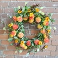 thumbnail image 4 of 26" Dahlia, Pincushion Wreath, 4 of 4