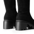 thumbnail image 3 of Bota DREAM PAIRS SDOB2406W Sobre la Rodilla Ante Negro Tacón 6 cm, 3 of 7